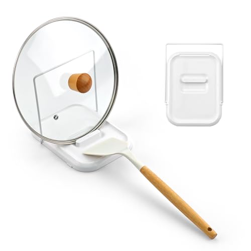Foldable Pot Lid Organizer with Spoon Rest