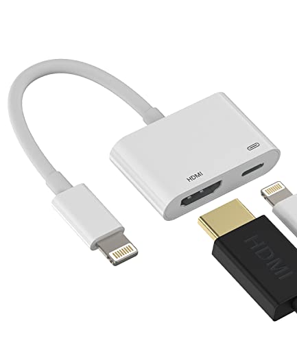 Image of Lightning To Hdmi Adapter For Tv Compatible With Iphone 12 13 Pro Max Splitter Digital Av Female Port Converter And Charging Connector Cord Monitor Sync Screen Ipad Mini Apple Mfi Certified