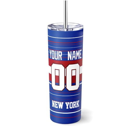 Image of New York Tumbler 20oz Travel Mug Custom Name and Number Gifts