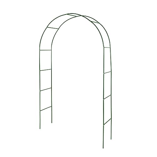Arco de jardín para plantas trepadoras de 2,40m de altura en metal negro para exterior