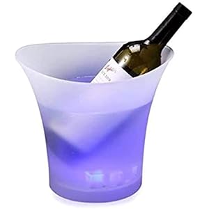 Ijsemmer LED, Draagbare kleur veranderende ijsemmer for champagne wijnbierdranken, geschikt for huis, bar, feesten, hotel, 5l