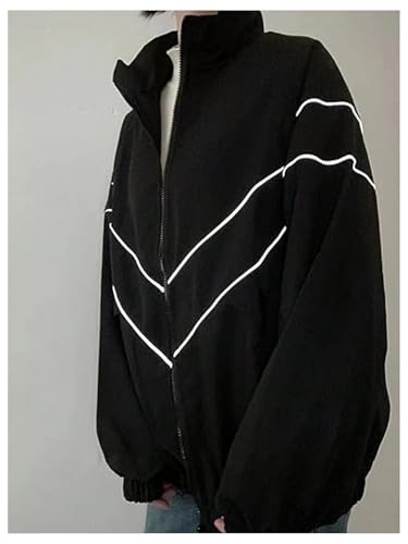 SOLY HUX Men's Y2k Zip Up Jacket Lightweight Windbreaker Outerwear Varsity Jackets3