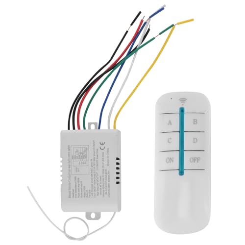 Frahou Lámpara de 4 vías con interruptor de control remoto digital inalámbrico ON/OFF 220 V