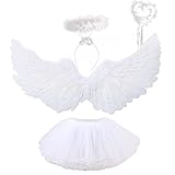 AJUSTABLE: Estas alas de ángel también son ajustables en el centro para usarse anchas o dobladas. Con correas elásticas ajustables, las alas se pueden usar cómodamente.