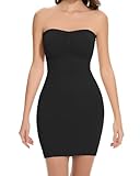 Chicfeelin Strapless Shapewear Slips for Under Dresses Tummy Control Shapewear Dress Slip Seamless Slimming Body Shaper