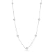 Sterling Silver Round Cubic Zirconia Station Necklace 18"-30" (22 Inches)