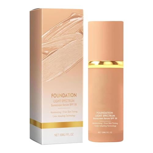 Fundación de cobertura completa, imprimación de base líquida, maquillaje de corrector facial, textura y, fórmula hidratante, 30 ml, para todas las edades