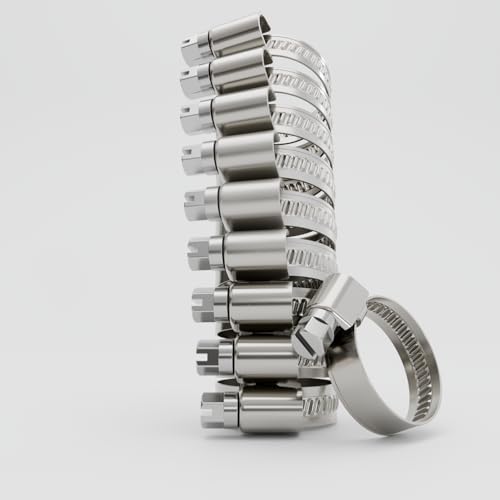 greate 10x abrazaderas metalicas de acero inoxidable 16-25 mm - abrazadera para tubo ajustable con ancho de banda de 9 mm - abrazadera de tubo inoxidable - abrazaderas metalicas para tubos