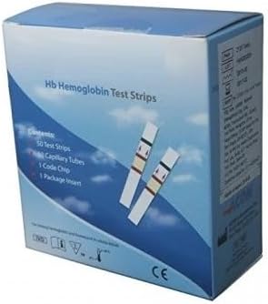 Hemoglobin Test Strips for HB Testing Meter, PH Test Strips Pack of (100)