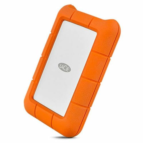 LaCie Rugged USB-C 4TB, Hard disk esterno portatile, Resistente a Cadute, PC Mac iPad & iPhone, Data Rescue Service (STFR4000800)