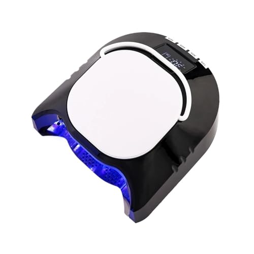 Lámpara UV LED para uñas, Lámpara UV LED de 86 W for uñas, alta potencia, con mango metal, portátil, 4 temporizadores, secado rápido(Nero)