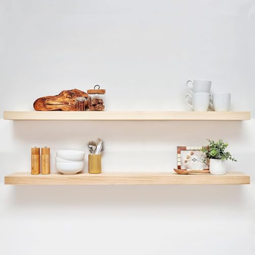 Homeforia 60 inch Natural Floating Shelf