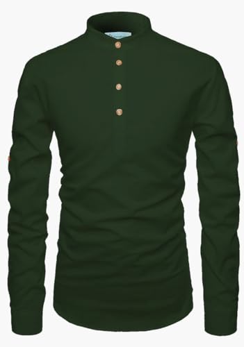 Image of Men's Cotton Blend Short Playful Mix Color Kurta - Pack 2