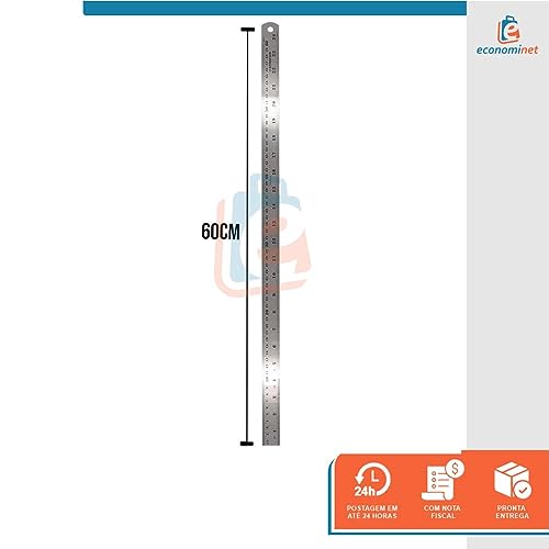 Regua Inoxidavel Starfer 60Cm