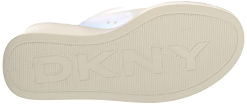 DKNY Women's Pen Wedge Sandal with Clear Strap Flat4