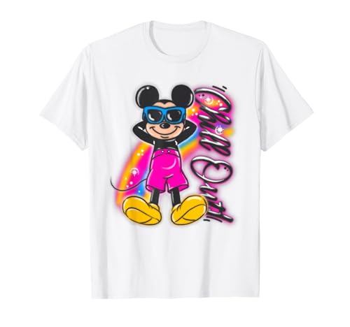 T-shirt Mickey Relaxing Airbrush haut Disney homme femme mode urbaine