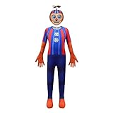 QLIQE Cosplay Costume Boys Jumpsuit Girls Halloween Cartoon Freddy Dress Up Sets Teen Bodysuit Role Play Game Outfits Christmas Kids Birthday Party Gift 160