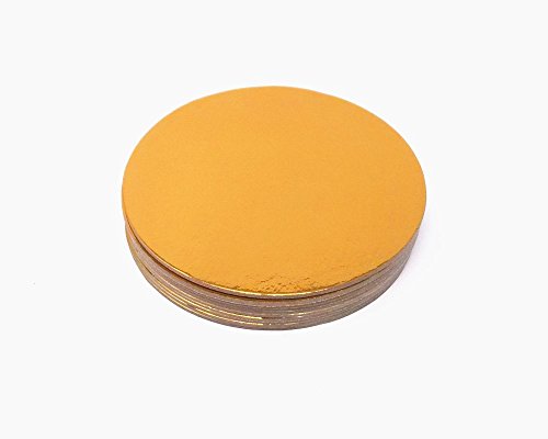 Honbay 10pcs Gold Round Coated Cakeboards Circles Cake Boards