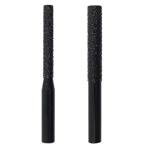 NOLOWY 2 brocas de fresado soldadas con vástago de 6,35 mm, color negro, para mármol de piedra