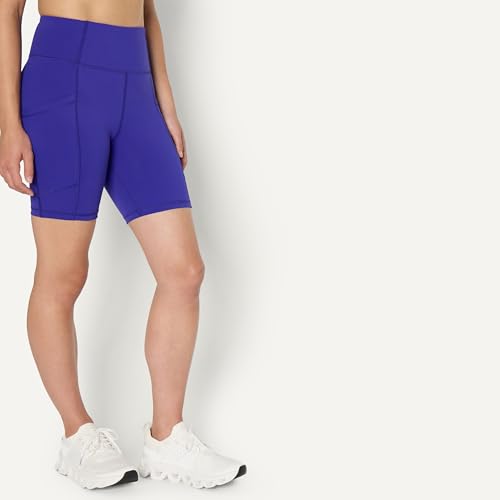 Amazon Essentials Women's Active Total Train High Waist 7" Gym Workout Biker Shorts with Pockets, Royal Blue, X-Large - image 2
