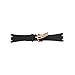28mm Silicone Black Watch Band with Butterfly Buckle Suitable for Audemars Piguet Men's Watches (28 mm, Rosegold-Buckle)