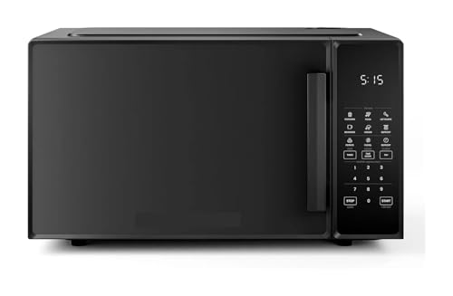 Compacto 1.1 Cu. Pie. Horno Microondas, 1000 W con 10 Niveles de Potencia, Modo Eco y Seguro for Niños - Negro