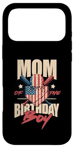 Mom Of The Birthday �j�̎q �}�b�`���O �싅 �a���� �X�}�z�P�[�X iPhone 17 Pro Max �p