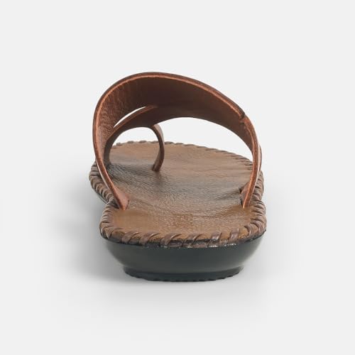 Image of Mochi Men's Faux Leather Stylish Toe Ring Slipper