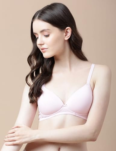 Image of Marks & Spencer Womens Cotton Blend Padded Wired Ultimate Support Demi Cup Bra