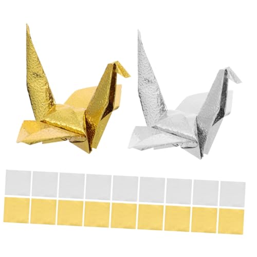 Papier origami métallique brillant 200 feuilles : carrés pour artisanat et décoration de fête