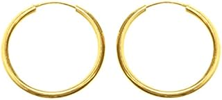 9ct Carat Yellow Gold Ladies Sleeper Earrings - 12, 16, 20, 25, 30, 37, 57, 67, 82mm WJS3858