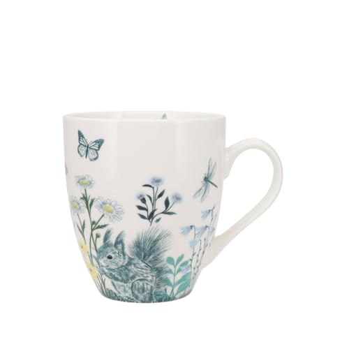 KIUB Très grand mug porcelaine arrondi - motif jardin merveilleux rempli de biodiversité -...