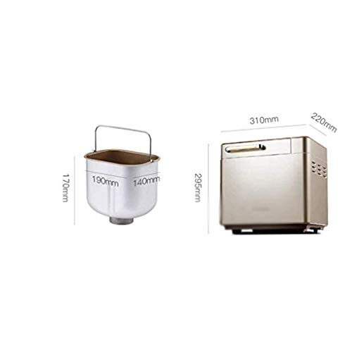 SMEJS Brotbackautomaten, Edelstahl-automatischer Multifunktionshaushalt Brot-Hersteller, Power off Memory-Funktion… – Bild 3