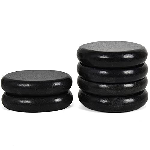June Fox Hot Stones for Massage 4 Large and 2 Medium Basalt Stones Set Hot Rocks Massage Stones for...