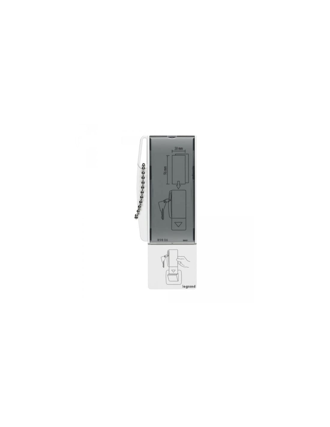 Legrand 089806 Badge Porte Clé avec Porte-​étiquette pour Utilisation avec Interrupteur à Badge