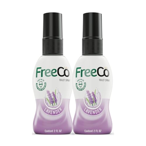 FreeCo Bloqueador Anti-Olor WC (Before-you-go) | Pack Doble 2x60ml | Toilet Spray Aceites Esenciales Naturales | Ideal para Hogar, Oficina, Restaurante, Viaje | Aroma a Lavanda