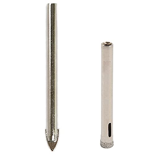 Brocas de diamante para azulejos, vidrio, pizarra, porcelana y mármol, 10 piezas; brocas cónicas para cerámica, mármol, azulejos y vidrio, 10 piezas (Color: Plata) miniatura 2