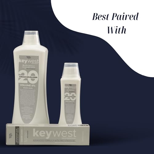 Keywest Professional Hair Color Developer 20 Volume 6% - 1000ml | Cream Developer for Hair Colour | 2in1 Formula Hair Developer + Hair Spa with Pro Vitamin B5