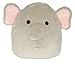 Squishmallow Elefante Mila - Cuscino imbottito in peluche, 20 cm, colore: grigio