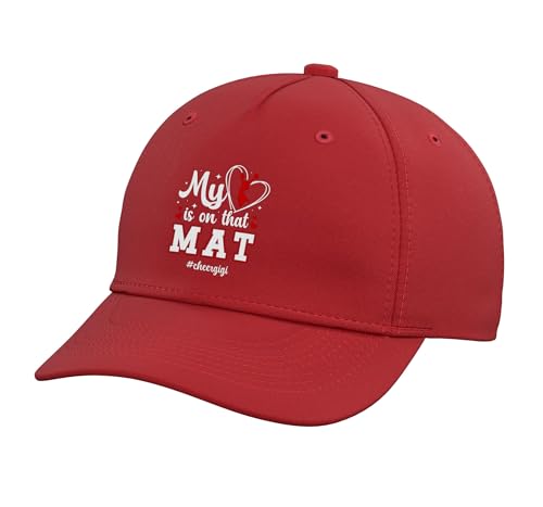 On that Mat Cheer Gigi Cheerleading Gigi Cheerleader Gigi Adjustable Printed Baseball Hat, Red