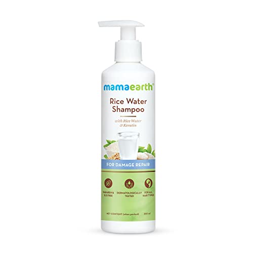 Mamaearth Rice Water Shampoo With Rice Water & Keratin For Damaged, Dry and Frizzy Hair â€“ 250ml