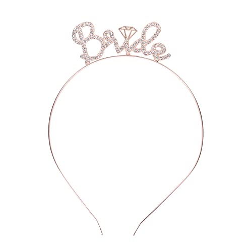 Bride to Be Headband, Hen Party Bride Headband, Bride to Be Tiara for Bachelorette Party Bridal Shower, Rose Gold