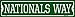 Nationals Way Novelty Small Metal Street Sign K-991