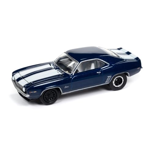 1969 Chevrolet Camaro Azul a Escala 1:64 miniatura 1
