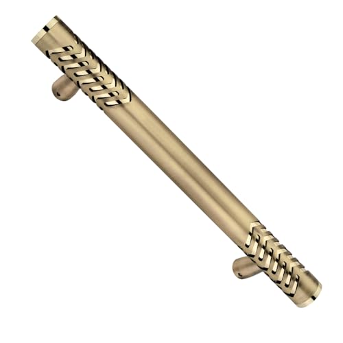 Image of Q-SEVEN 14 Inch Main Door Pull Handle /Push Pull Handle for Main Door /Door Handle for Home Hotel | Heavy Duty Steel Antique Gold Finish | Hole to Hole 12 Inch | 1 Year Warranty | Q-30