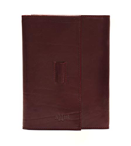 Funda de piel para cuaderno A5, rellenable para diario de viaje (marrón)