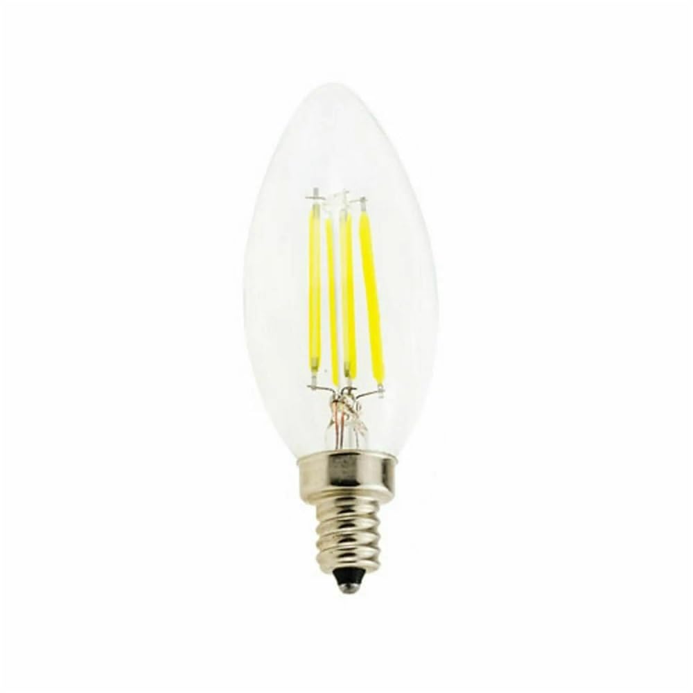 RZL Lighting, Paquete de 30, Bombilla de Filamento LED E14 AC220V 2W/4W/6W Bombillas LED Cubierta de Vidrio Lámpara de Decoración de Bar de Oficina en Casa(Cold White,4W)