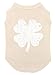 Distressed Four Leaf Clover Dog Shirt (Natural, X-Small)