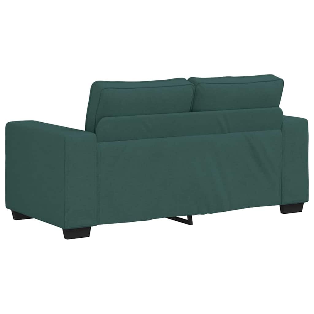 Juego de sofá de 3 piezas verde oscuro con sillón de 2 plazas 3 plazas 221 cm de ancho de poliéster resistente tela de metal marco de madera de diseño moderno para salón, oficina y