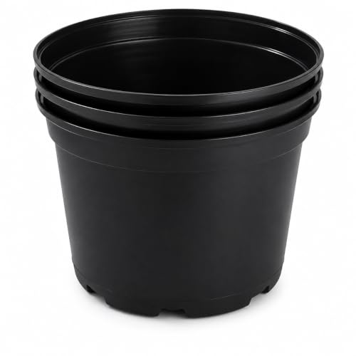 Tildenet 5 Litre N200 Round Container Pot (Pack of 3) Black